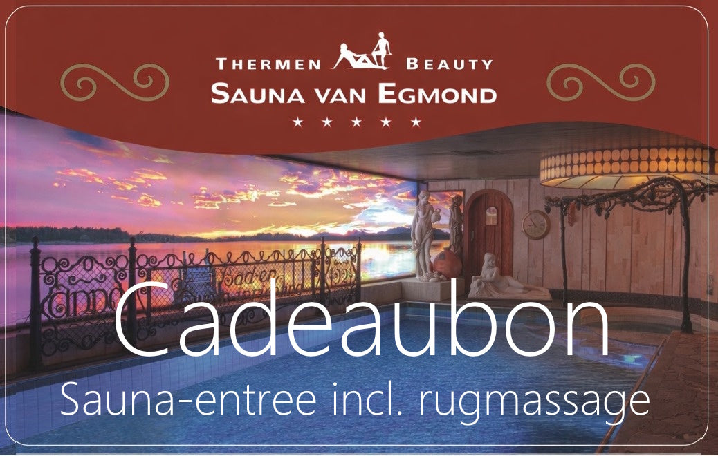 Gift voucher Sauna entrance with back, neck, shoulder massage for 1